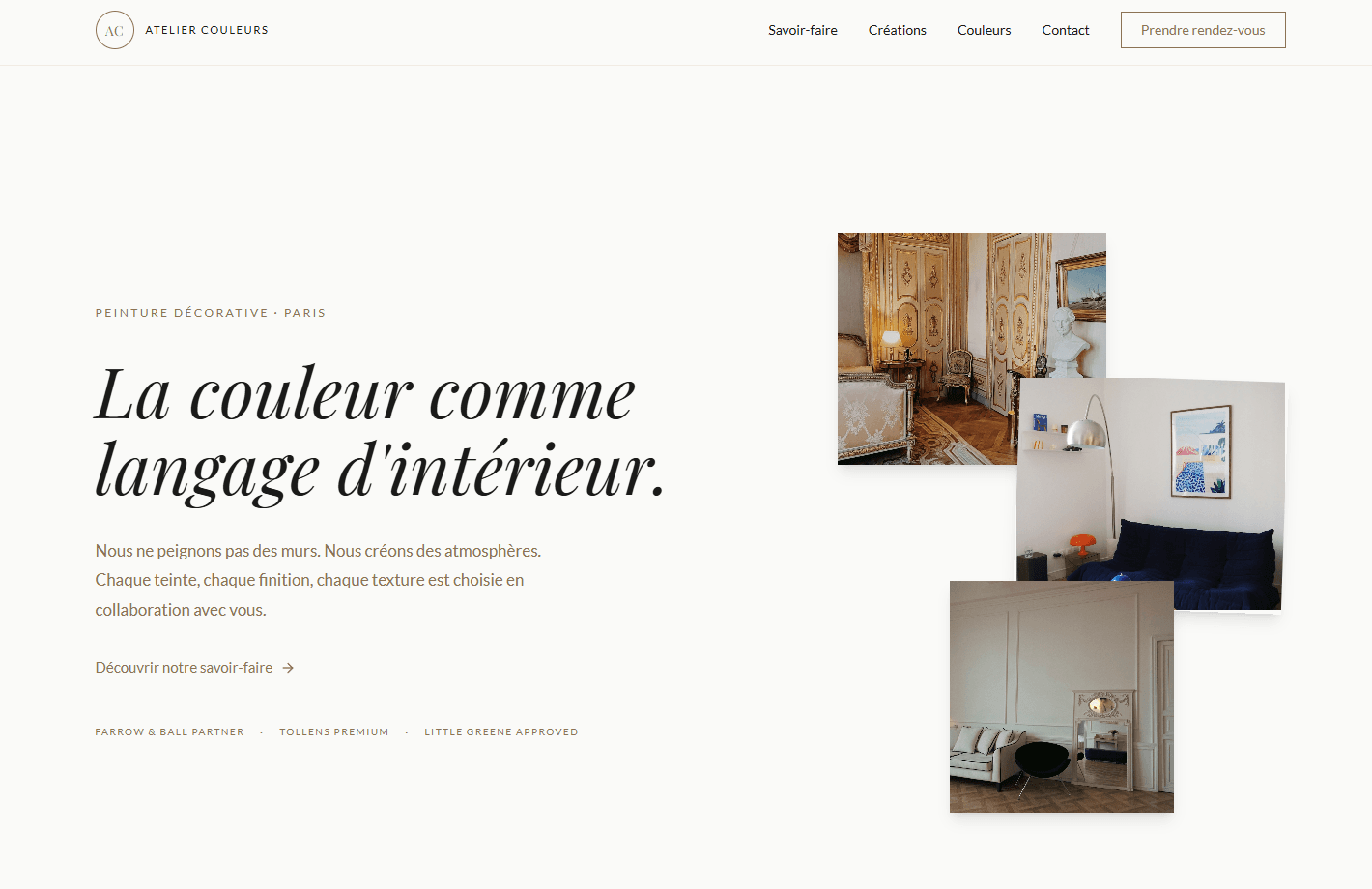 Aperçu du projet Atelier Couleurs — site internet peinture Saint-Maur-des-Fossés (94)