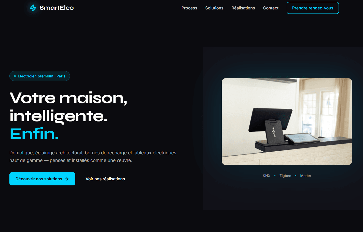 Maquette site internet électricité à Versailles (78) — Rénov'Électrique